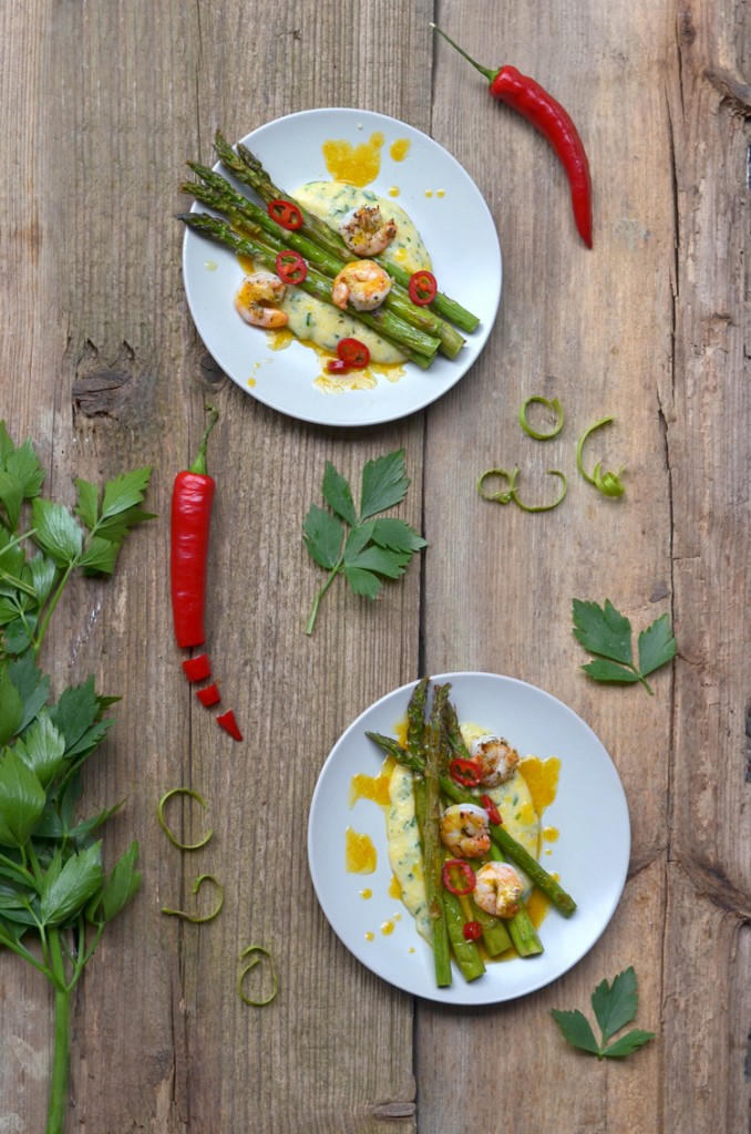 Spargel-Rezept-Mangosoße-Polenta-grüner-Spargel Spargel-Rezept-Mangosoße-Polenta-grüner-Spargel