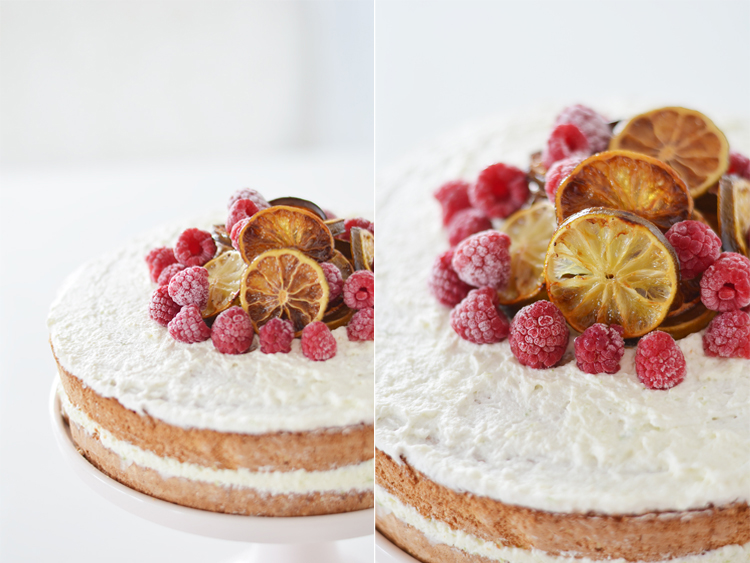 Limetten- Himbeer- Torte