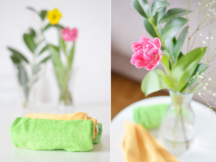 gelbe Wohnzimmerdeko und Frühlingsputz-Checkliste