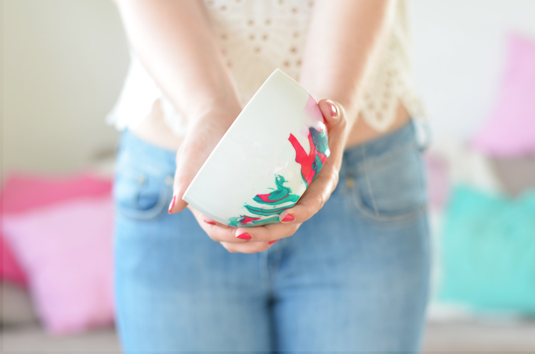 Marmoreffekt mit Nagellack