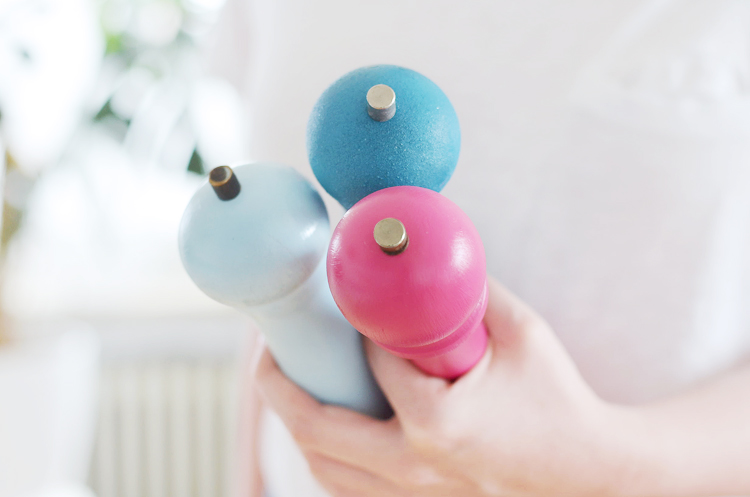 So werden aus alten Pfeffermühlen bunte Unikate