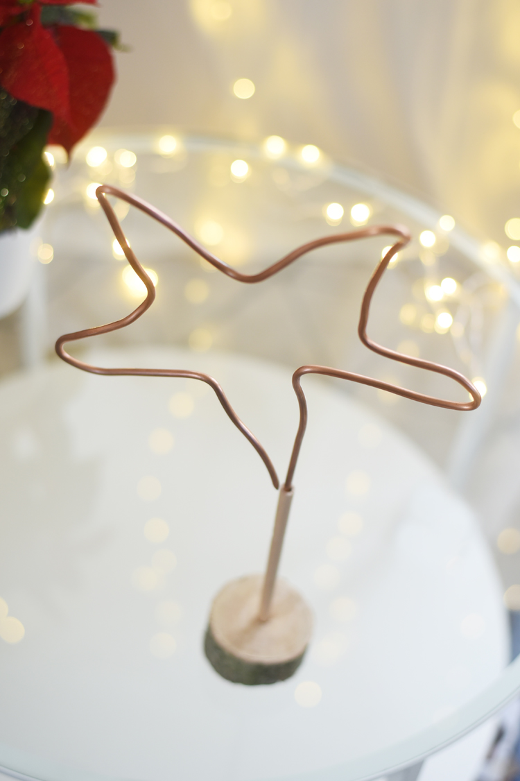 Kupferrohr DIY: Weihnachtlichen Stern aus Kupferrohr und Holz basteln