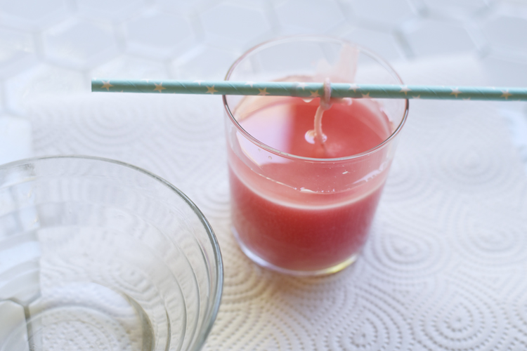 Wassermelonen Kerze als DIY Geschenkidee