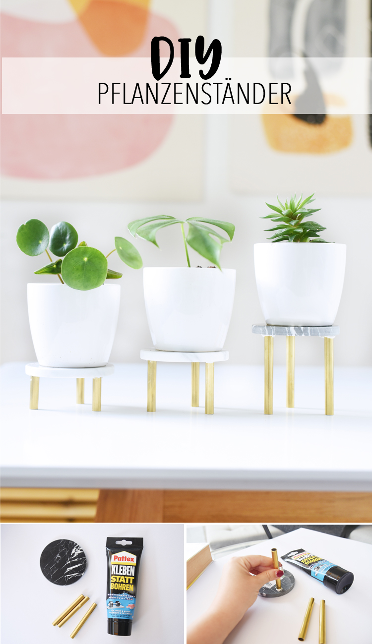 Pflanzenständer in Gold 